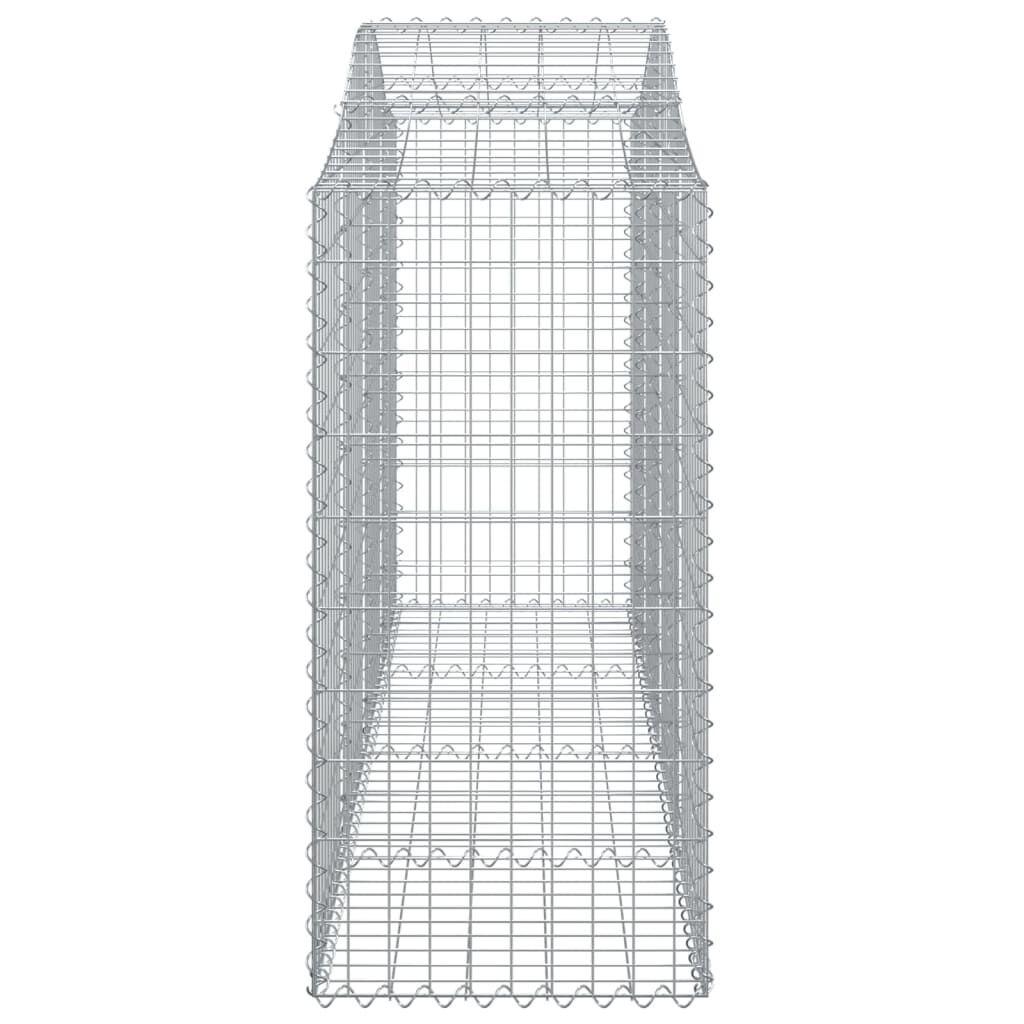 vidaXL Arched Gabion Basket 200x50x120/140 cm Galvanised Iron