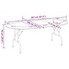 vidaXL 10-Player Folding Poker Table Blue 207x106x76 cm