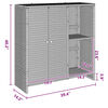 vidaXL Storage Cabinet with Storage Brown 100 x 36 x 102 cm Rattan