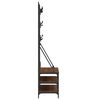 vidaXL Clothes Rack with Shoe Storage Brown Oak 100x40x184 cm