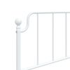 vidaXL Metal Bed Frame without Mattress with Headboard White 90x200cm