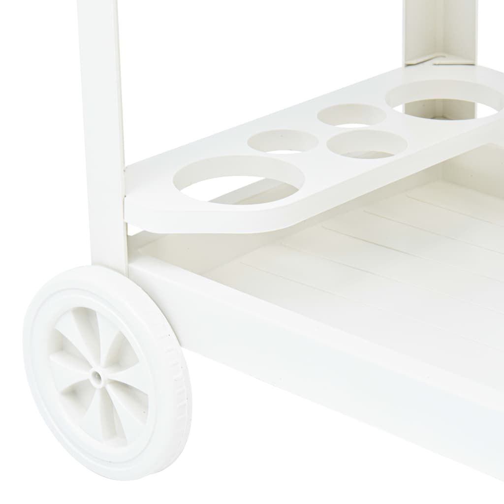 vidaXL Beverage Cart White 69x53x72 cm Plastic