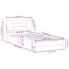 vidaXL Bed Frame without Mattress "Hvar" Light Grey 100x190 cm Fabric