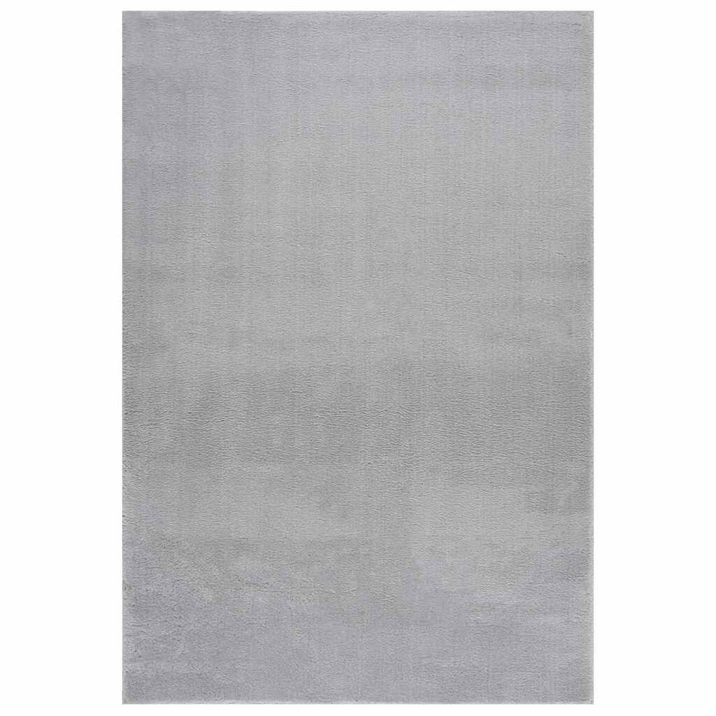 vidaXL Washable Rug Soft Shaggy Grey 160x230 cm Anti Slip