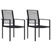 vidaXL Garden Chairs 2 pcs PVC Rattan Black