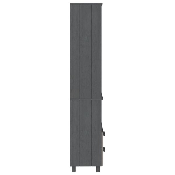 vidaXL Highboard HAMAR Dark Grey 60x35x180 cm Solid Wood Pine