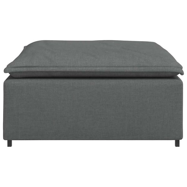 vidaXL Modular Sofa Footstool Module Dark Grey 100x100x48 cm