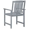 vidaXL Garden Chairs with Cushions 4 pcs Grey Solid Acacia Wood
