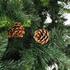 vidaXL Artificial Pre-lit Christmas Tree with Pine Cones Green 180 cm