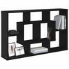 vidaXL Wall Shelf Black oak 85 x 16 x 52.5 cm Engineered wood