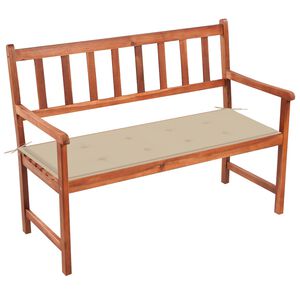 vidaXL Garden Bench with Cushion 120 cm Solid Acacia Wood
