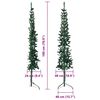 vidaXL Slim Artificial Half Christmas Tree with Stand Green 180 cm
