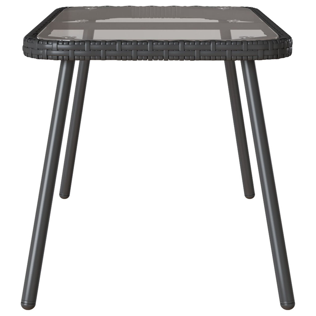 vidaXL Coffee Table Black 90x45x42 cm Poly Rattan