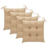 vidaXL Garden Dining Chairs with Cushions 3 pcs Solid Acacia Wood
