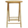 vidaXL 3 Piece Folding Bistro Set with Dark Grey Cushions Bamboo