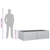 vidaXL Garden Raised Bed 160x80x45 cm Galvanized Steel Silver