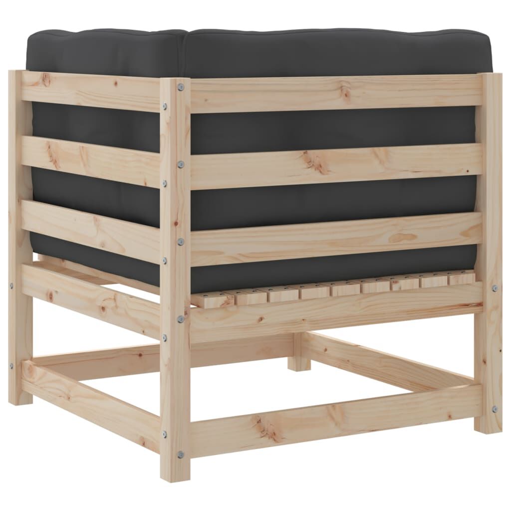 vidaXL 9 Piece Garden Sofa Set with Cushions Solid Wood Pine