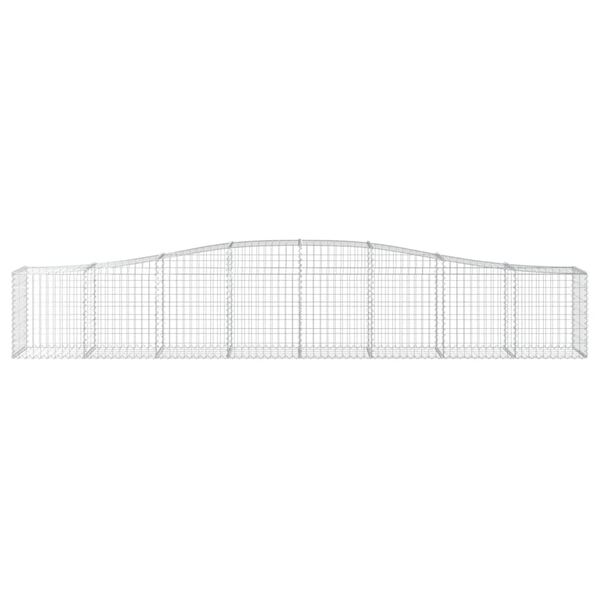 vidaXL Arched Gabion Baskets 3 pcs 400x50x60/80 cm Galvanised Iron