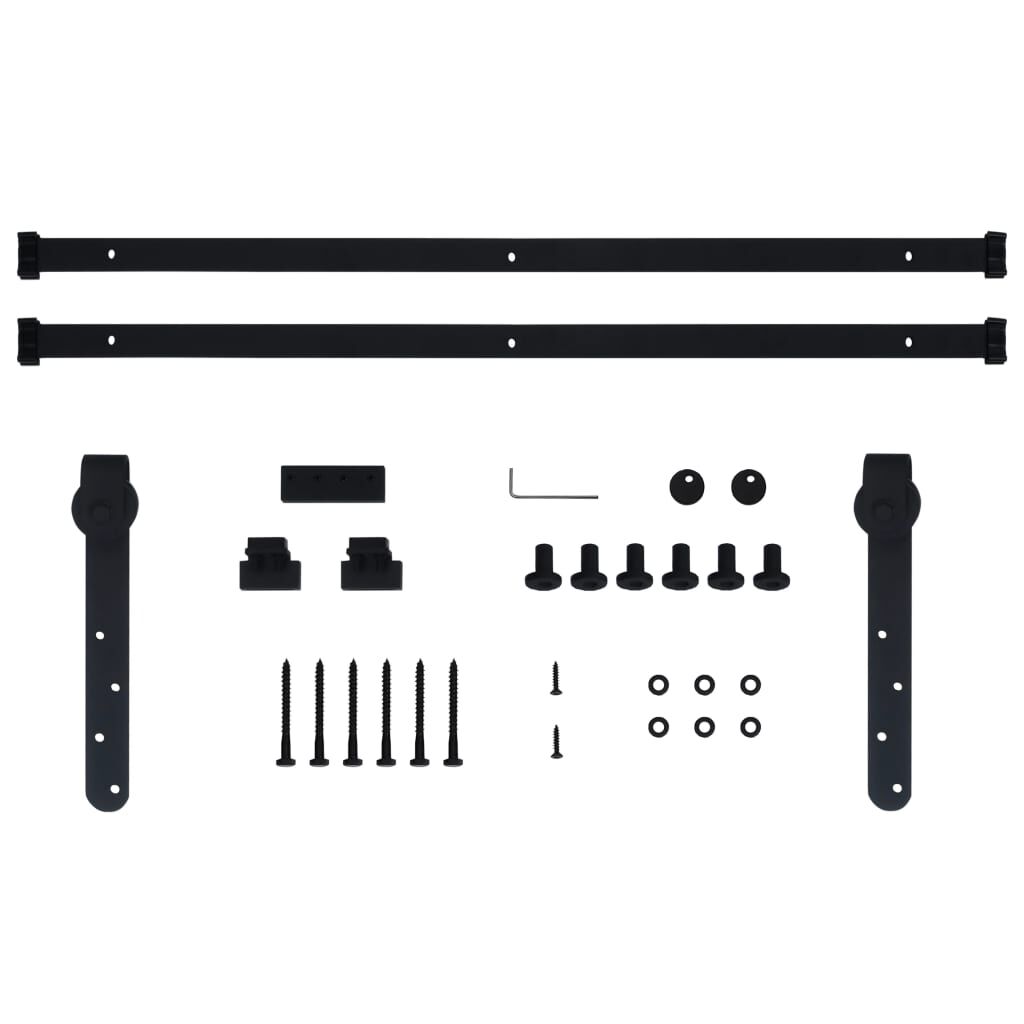 vidaXL Mini Sliding Cabinet Door Kit Carbon Steel 183 cm