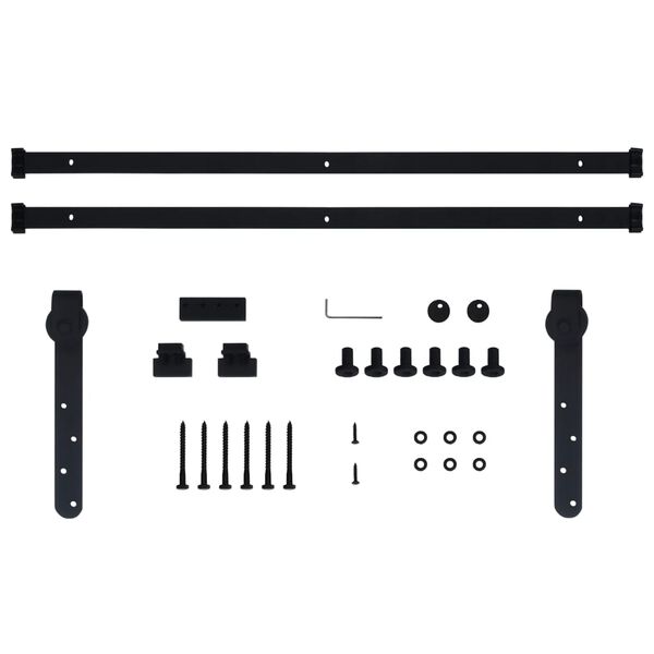 vidaXL Mini Sliding Cabinet Door Kit Carbon Steel 183 cm