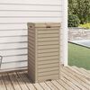 vidaXL Outdoor Garbage Bin Light Brown 41x41x86 cm Polypropylene