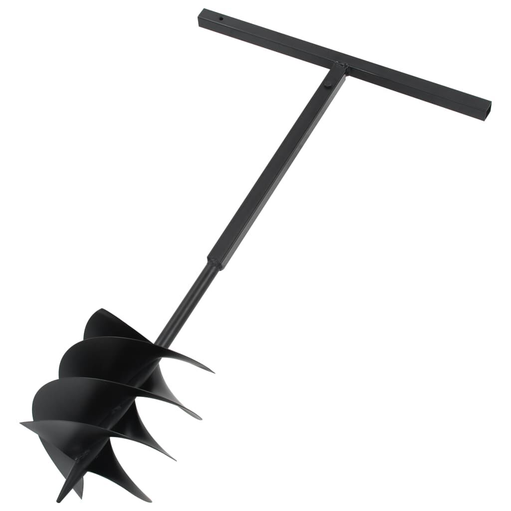vidaXL Ground Drill with Handle 250 mm with Extension Tube 12 m Steel