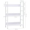 vidaXL 3-Layer Book Shelf White 60x27.6x90.5 cm Engineered Wood
