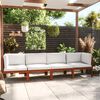 vidaXL 4-Seater Garden Sofa with Cushion Wood Acacia&Rope