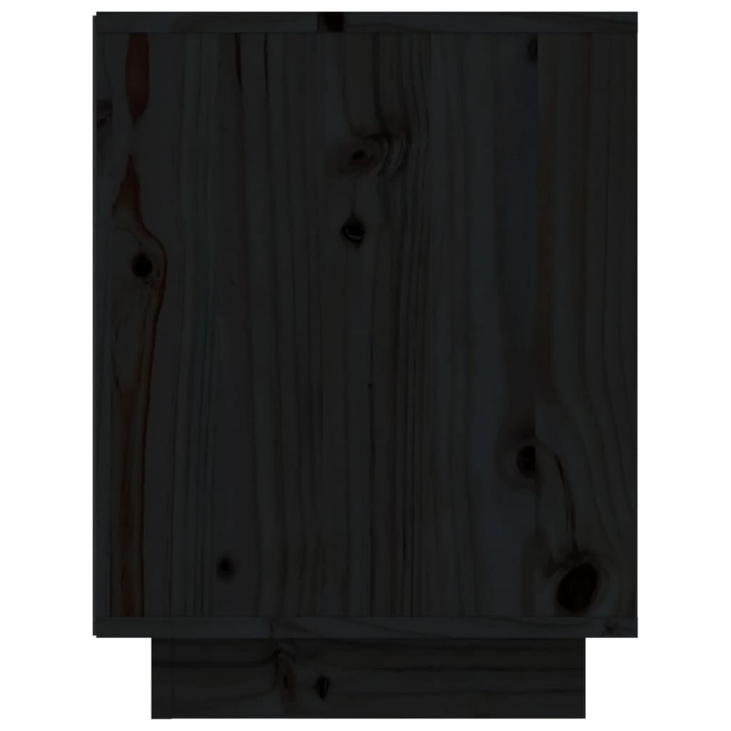 vidaXL Shoe Cabinet Black 60x34x45 cm Solid Wood Pine