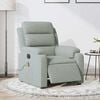 vidaXL Electric Massage Recliner Chair Light Grey Velvet