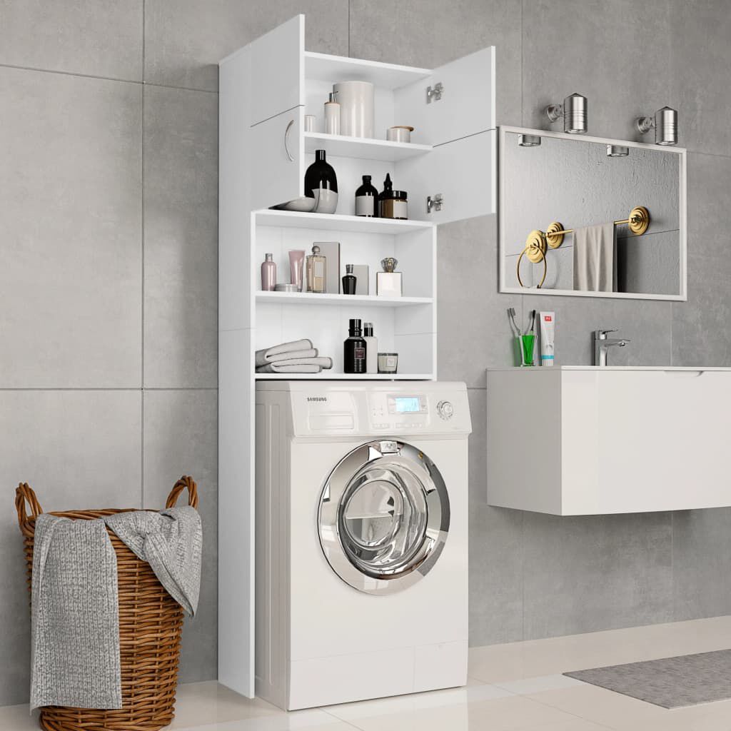 vidaXL Washing Machine Cabinet White 64x25.5x190 cm Engineered Wood