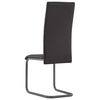 vidaXL Cantilever Dining Chairs 4 pcs Brown Faux Leather
