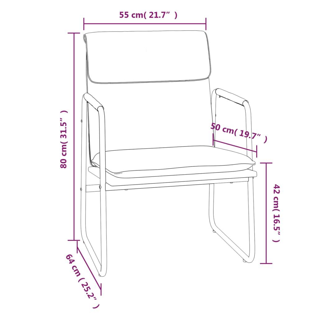 vidaXL Lounge Chair Dark Grey 55x64x80 cm Fabric