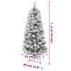 vidaXL Artificial Hinged Christmas Tree 150 LEDs & Flocked Snow 120 cm