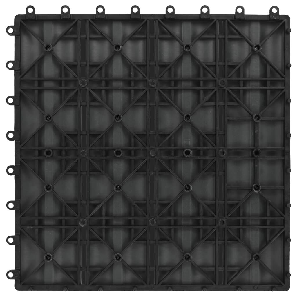 vidaXL 11 pcs Decking Tiles Deep Embossed WPC 30x30 cm 1 sqm Grey