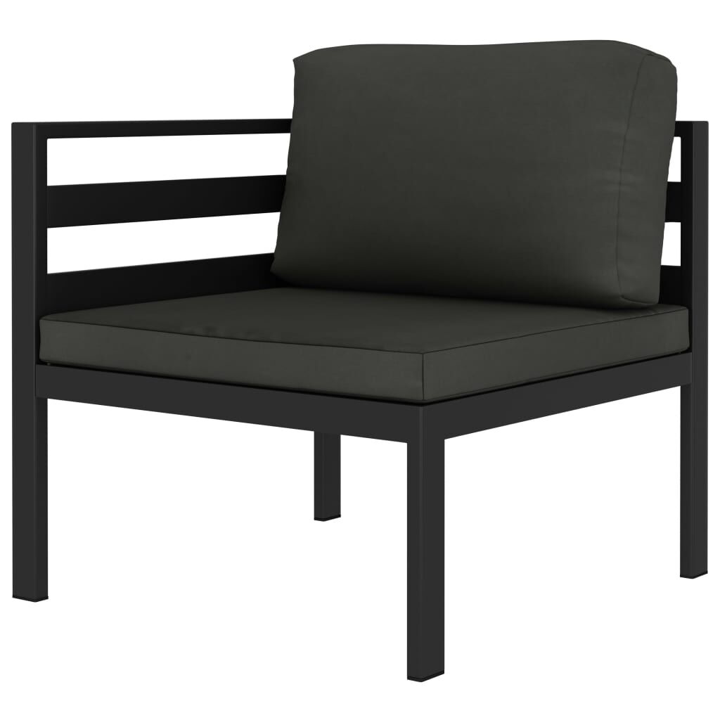 vidaXL 8 Piece Garden Lounge Set with Cushions Aluminium Anthracite