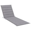 vidaXL 2-Person Garden Sun Lounger with Cushion Grey Solid Acacia Wood
