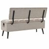 vidaXL Storage Bench with Backrest 110 cm Cream Fabric
