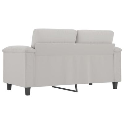 vidaXL 2-Seater Sofa Light Grey 120 cm Microfibre Fabric