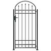 vidaXL Fence Post with Lock Grey 200 x 88 x 14 cm Steel