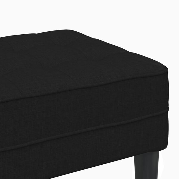 vidaXL Bench Black 113x57x39 cm Fabric