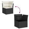 vidaXL 8 Piece Garden Sofa Set with Cushions Black Poly Rattan