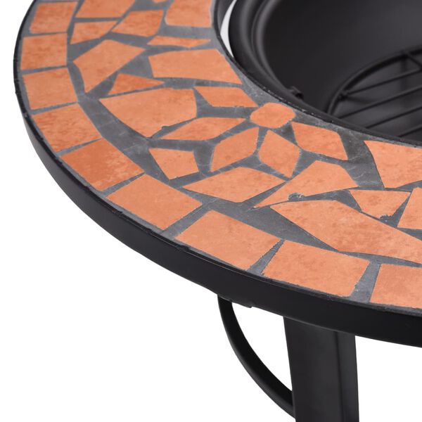 vidaXl Mosaic Fire Pit Terracotta 68cm Ceramic