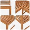 vidaXL Garden Corner Bench 140 cm Solid Acacia Wood