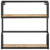 vidaXL Wall Shelf 80x20x60 cm Rough Mango Wood