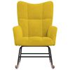 vidaXL Rocking Chair Mustard Yellow Velvet