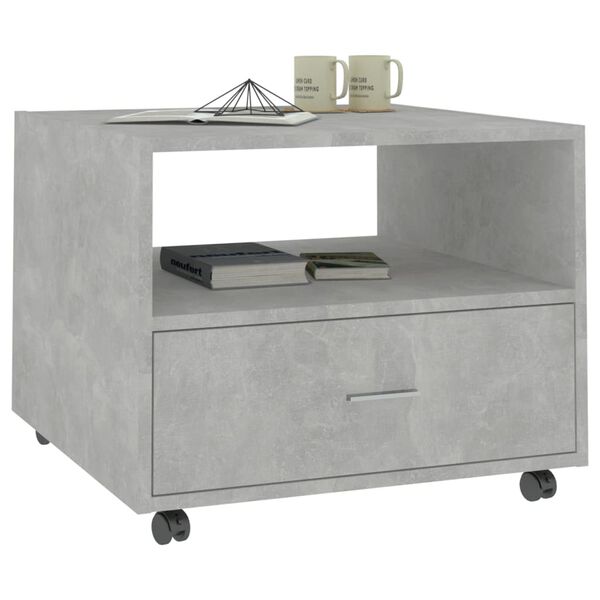vidaXL Coffee Table Concrete Grey 55x55x40 cm Engineered Wood