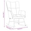 vidaXL Rocking Chair Cream White Velvet