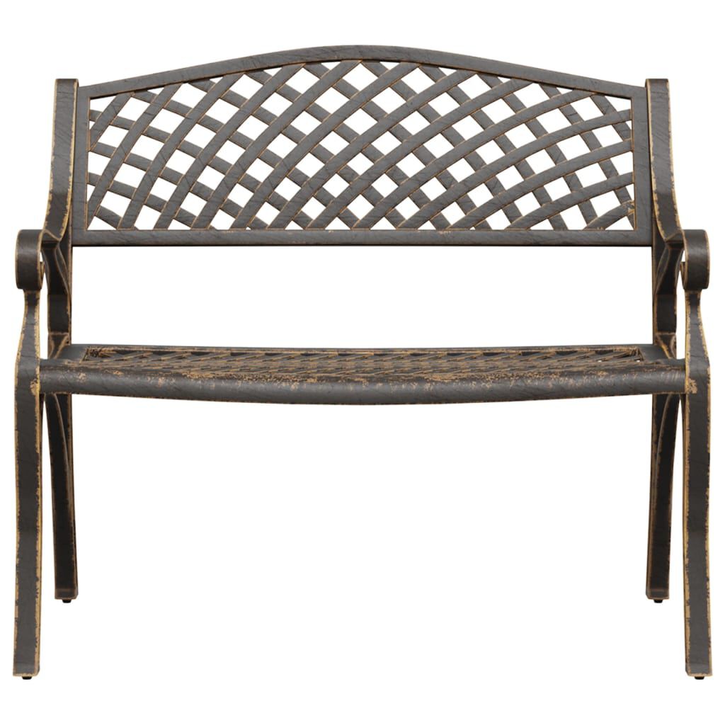 vidaXL Garden Bench 102 cm Cast Aluminium Bronze