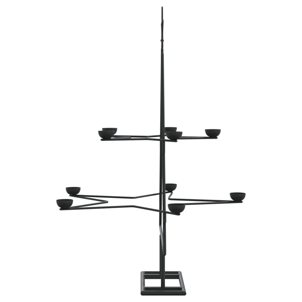 vidaXL Metal Christmas Tree for Decoration Black 75 cm